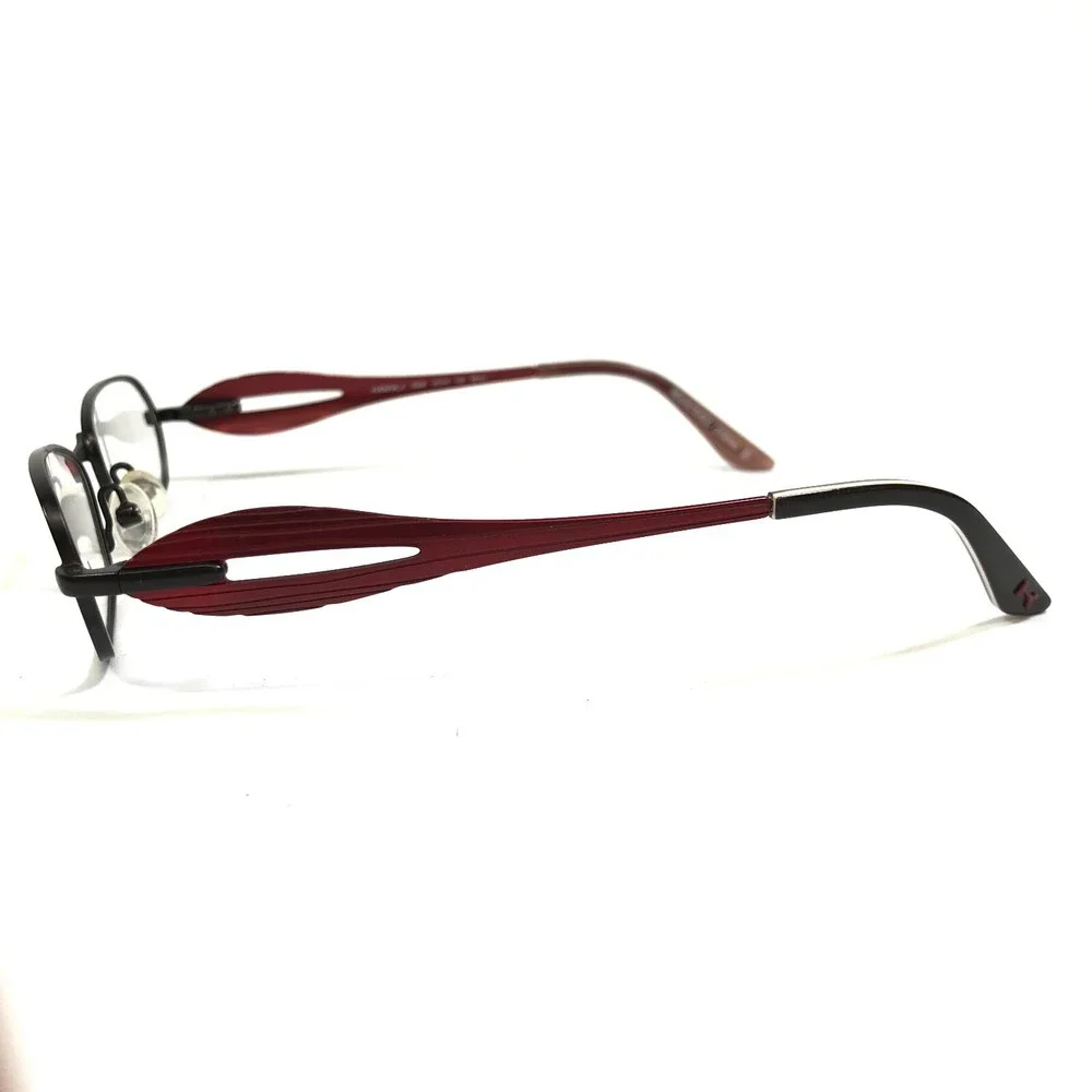 Morel Petite Eyeglasses Frames KOALI 6724K MR151 Black Red Rectangular 47-16-135
